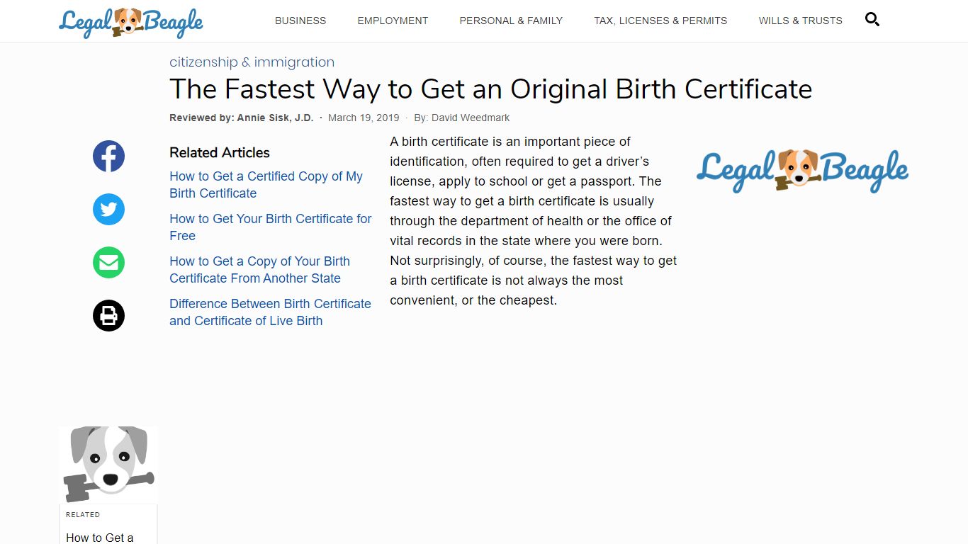 The Fastest Way to Get an Original Birth Certificate